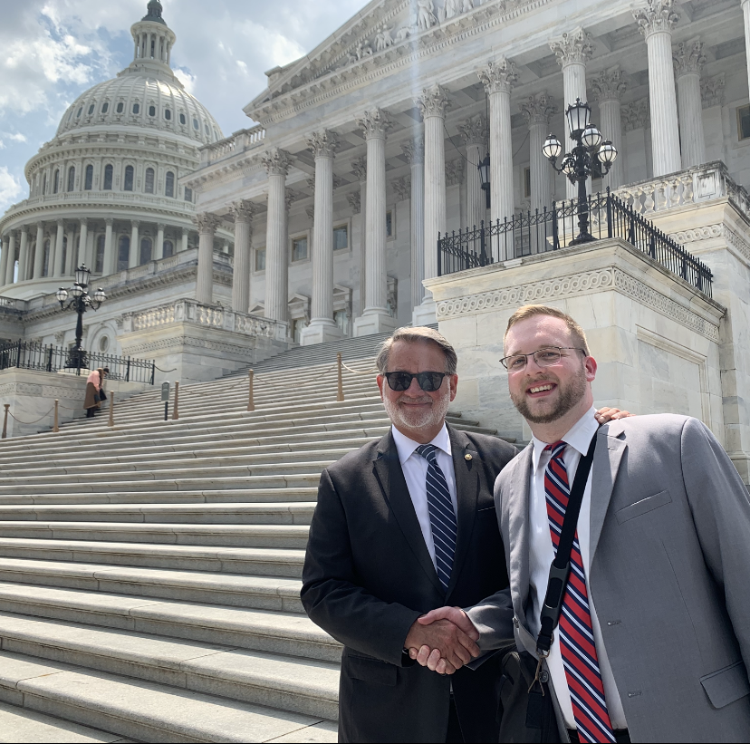 Carter with Gary peters, United States senator from Michigan