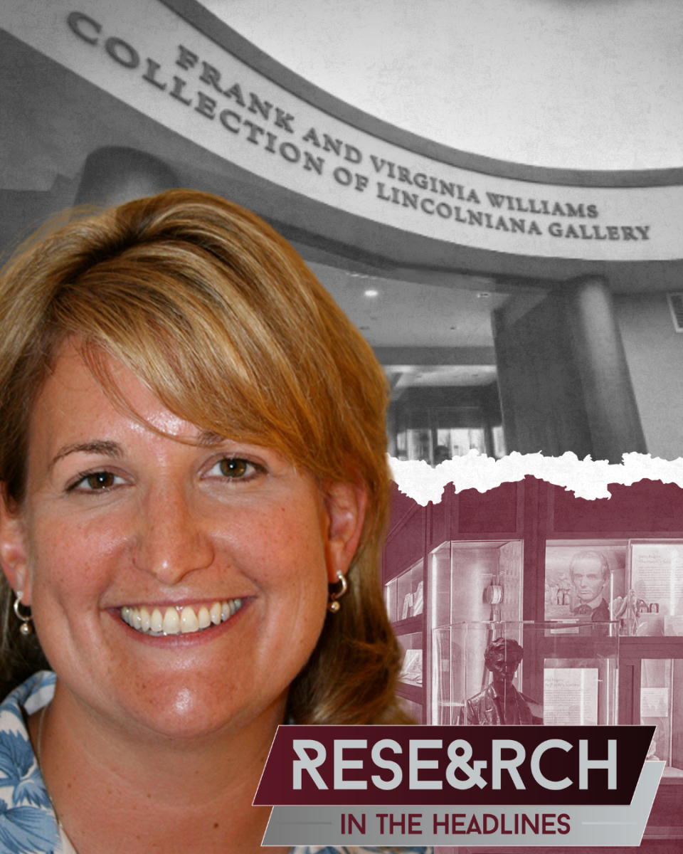 Headshot of Dr. Susannah J. Ural on a graphic that says "Research in the Headlines."